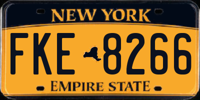 NY license plate FKE8266