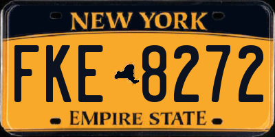 NY license plate FKE8272