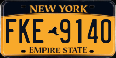 NY license plate FKE9140