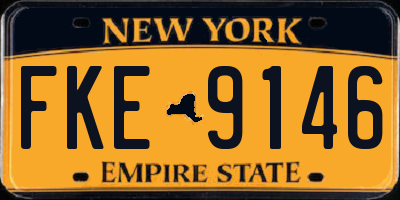NY license plate FKE9146