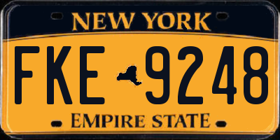 NY license plate FKE9248