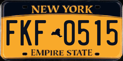 NY license plate FKF0515