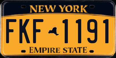 NY license plate FKF1191