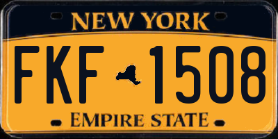 NY license plate FKF1508