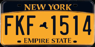 NY license plate FKF1514