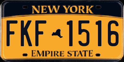NY license plate FKF1516