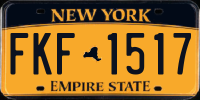 NY license plate FKF1517