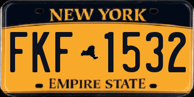 NY license plate FKF1532