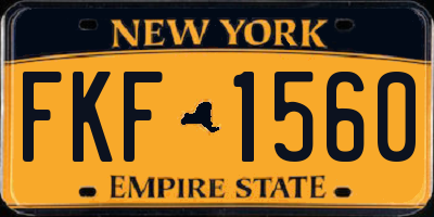 NY license plate FKF1560