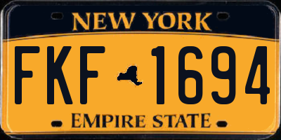 NY license plate FKF1694