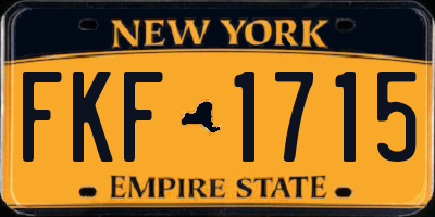 NY license plate FKF1715