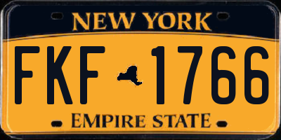 NY license plate FKF1766