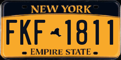 NY license plate FKF1811