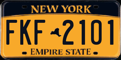 NY license plate FKF2101