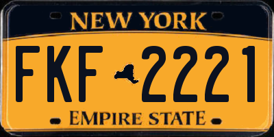 NY license plate FKF2221