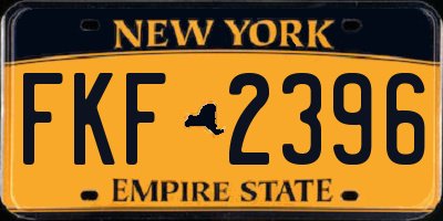 NY license plate FKF2396