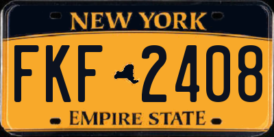 NY license plate FKF2408