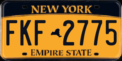 NY license plate FKF2775