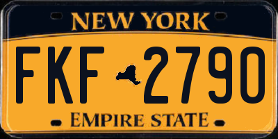 NY license plate FKF2790