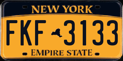 NY license plate FKF3133
