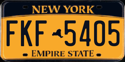 NY license plate FKF5405