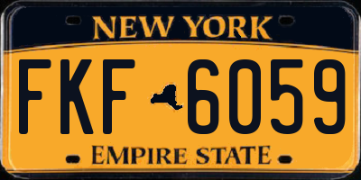 NY license plate FKF6059