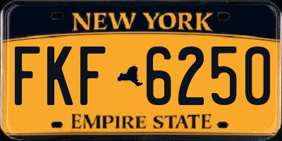 NY license plate FKF6250