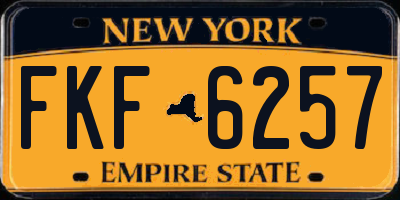 NY license plate FKF6257