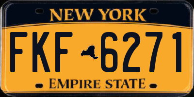 NY license plate FKF6271