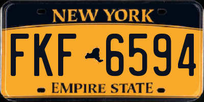 NY license plate FKF6594