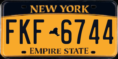 NY license plate FKF6744