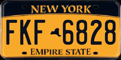 NY license plate FKF6828