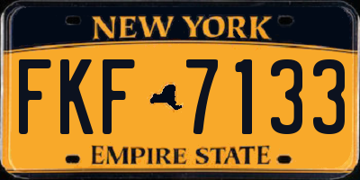 NY license plate FKF7133