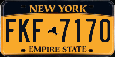 NY license plate FKF7170