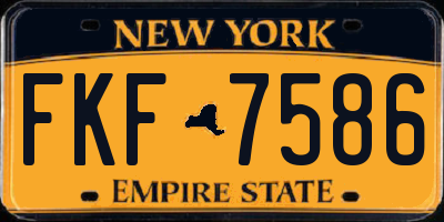 NY license plate FKF7586