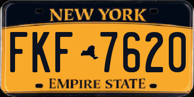 NY license plate FKF7620