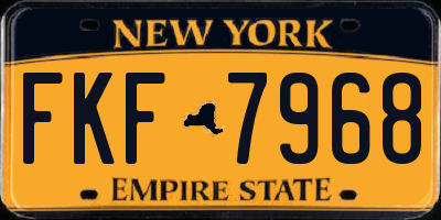 NY license plate FKF7968