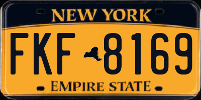 NY license plate FKF8169