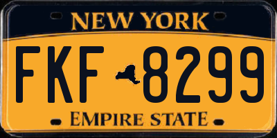 NY license plate FKF8299