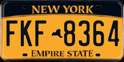 NY license plate FKF8364