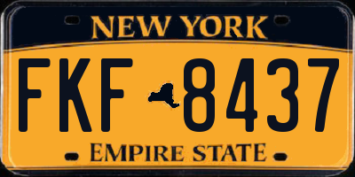 NY license plate FKF8437