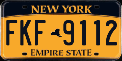 NY license plate FKF9112