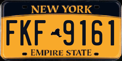 NY license plate FKF9161
