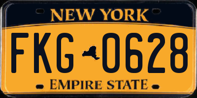 NY license plate FKG0628