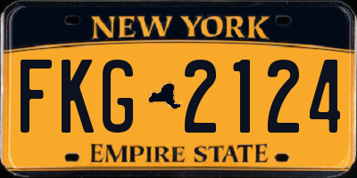 NY license plate FKG2124