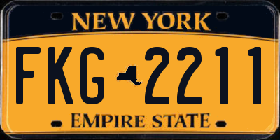 NY license plate FKG2211