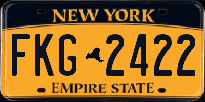 NY license plate FKG2422