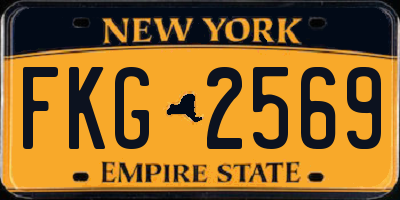 NY license plate FKG2569