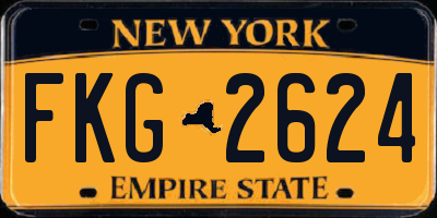 NY license plate FKG2624