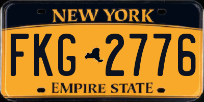 NY license plate FKG2776